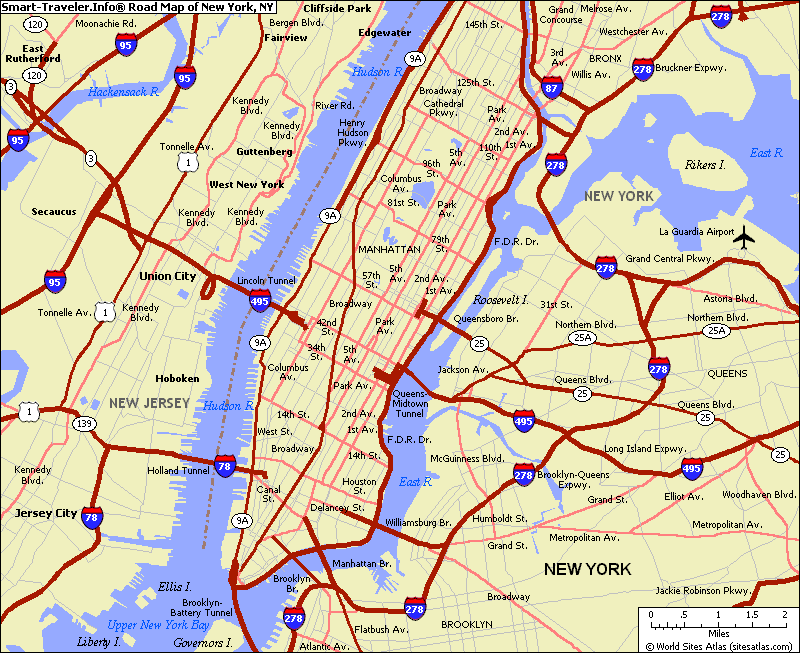 Map of New York City Free Printable Maps