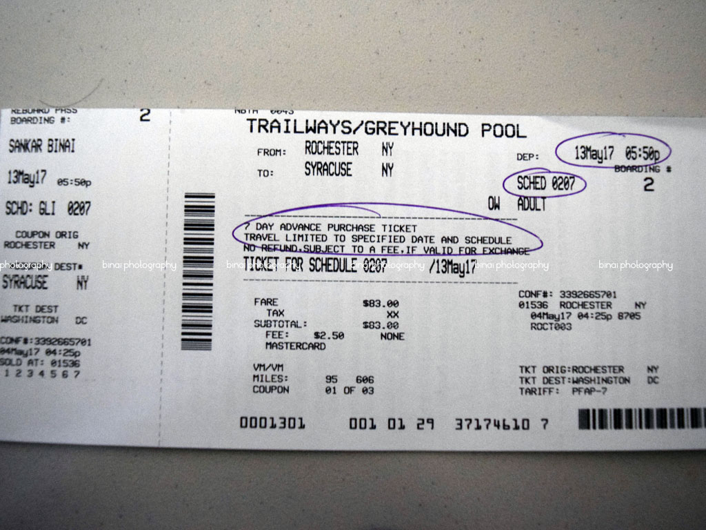 Rochester to Washington DC, via New York on Greyhound Part1